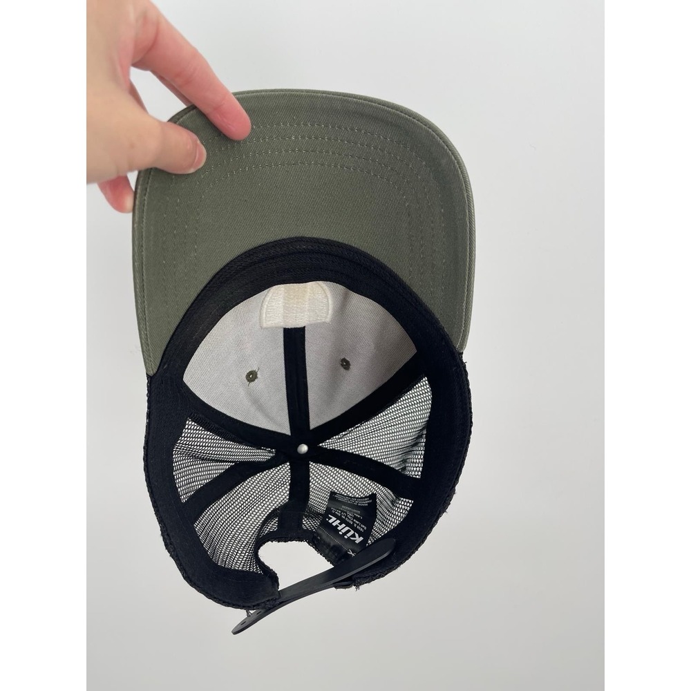 Kuhl Mesh Back Snapback Hat Blue Trucker Style Mountain Crest Logo Hiking - Picture 6 of 7